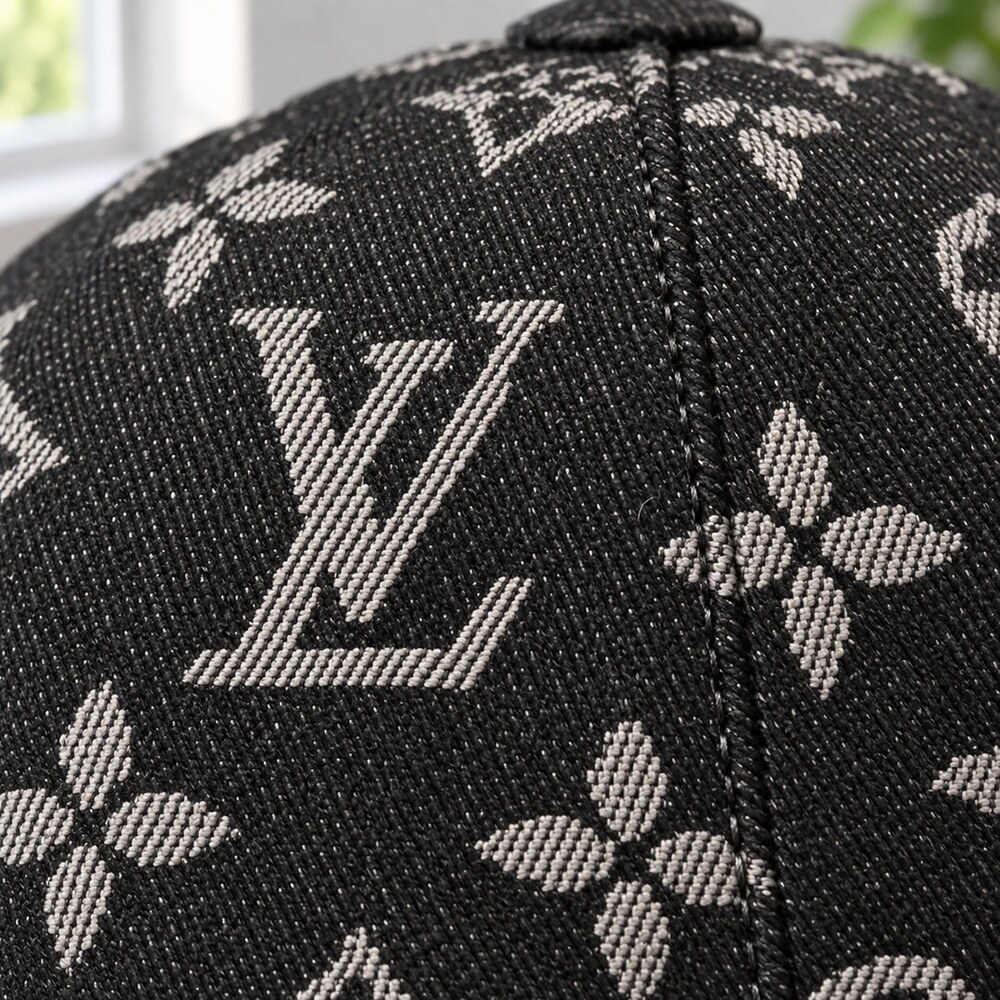 Louis Vuitton Black Gray Monogram Cap - Picture 5 of 6